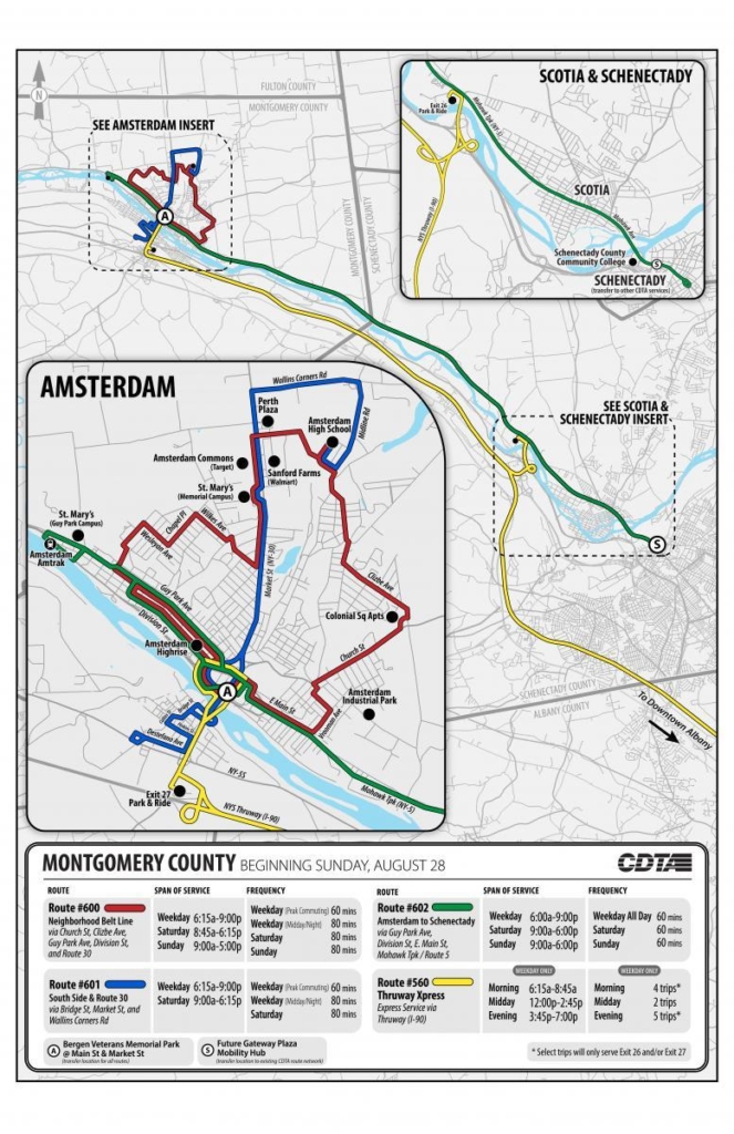 CDTA Montgomery Route Map