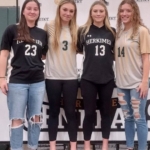The first four players have committed to Herkimer College’s 2023 Women’s Soccer Season. From left to right, they are Sarah Davis, Kadence York, Kailee Figger, and Charity Dygert.