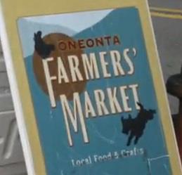 Oneonta Farmers' Market Sign