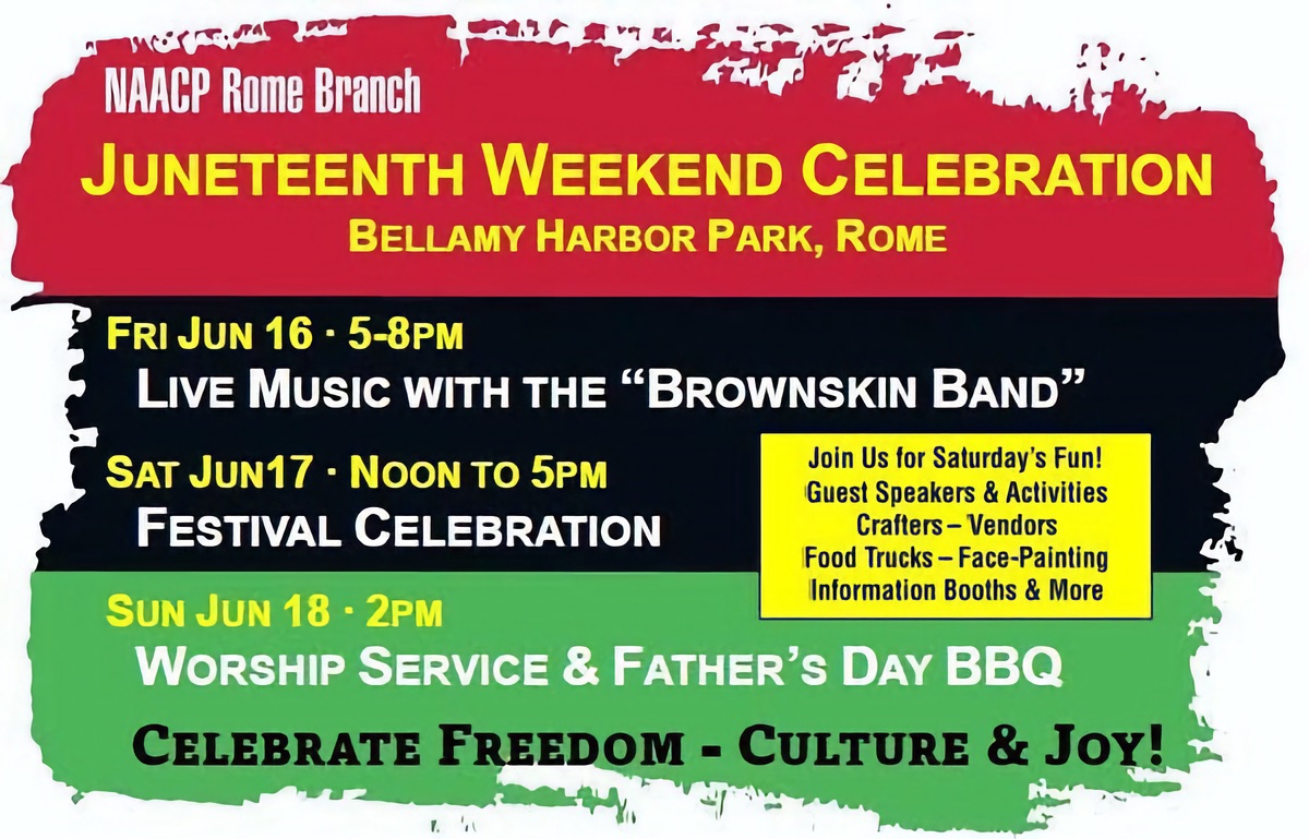 Juneteenth Weekend Celebration Rome NY Banner