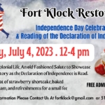 Fort Klock Independence Day Celebration Banner