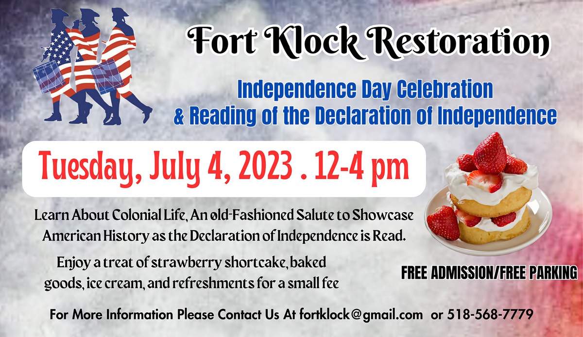 Fort Klock Independence Day Celebration Banner