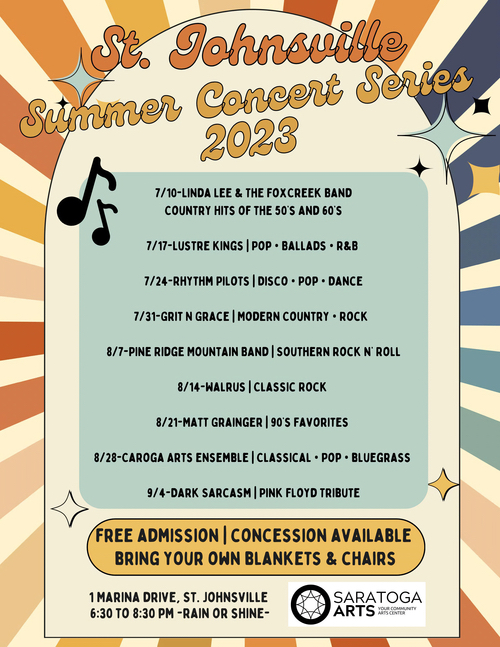 St. Johnsville Summer Concert Series 2023 Flier