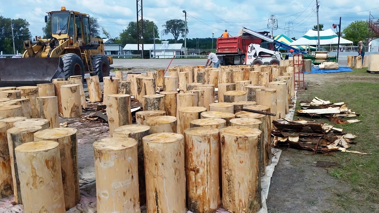 Preparations underway for 2023 NYS Woodsmen’s Field Days in Boonville, NY! Photo from NYS Woodsmen’s Field Days Facebook Page.