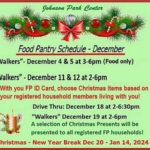 Johnson Park Center Holiday Schedule 2023
