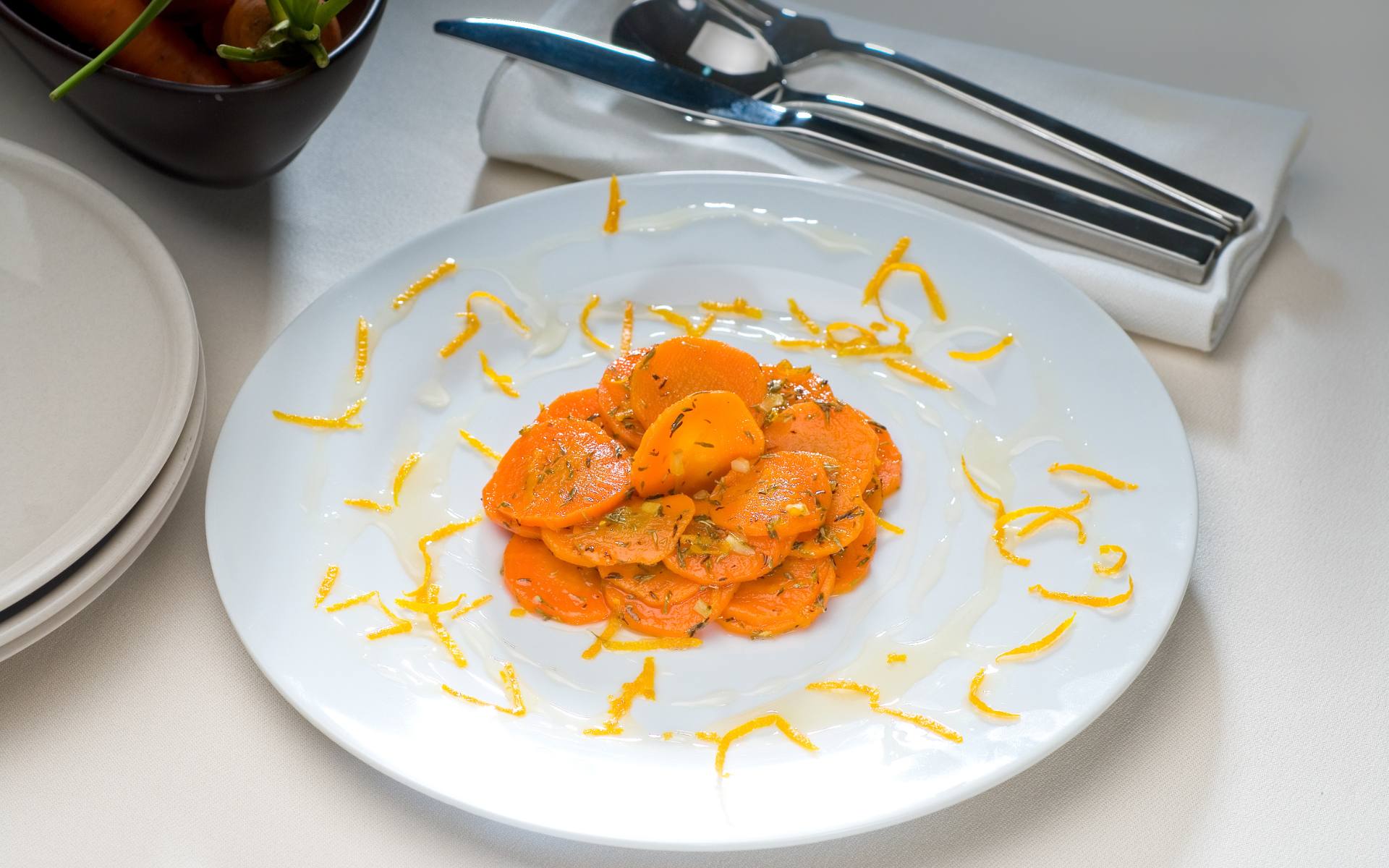 Maple glazed carrots