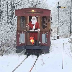 Santa Train, Photo screenshot from Richfield Springs Scenic Railroad Facebook page.