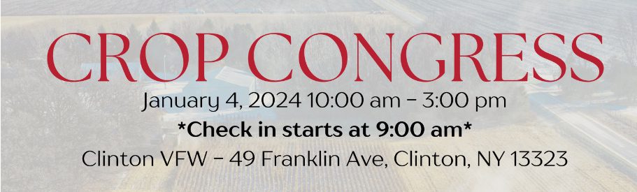 Crop Congress, Graphic provided by CCE-Oneida County