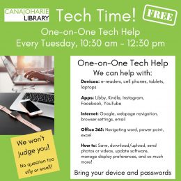 One-on one Tech Time, image provided by Arkell Museum and Canajoharie Library
