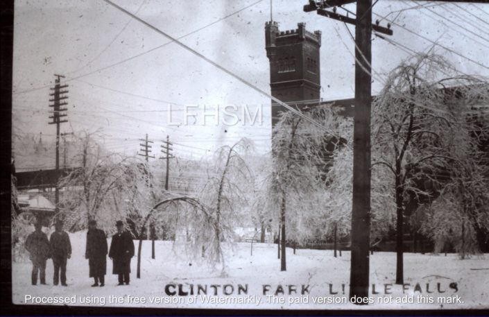 Clinton Park | Former location of the Little Falls Boat Harbor of the Erie Canal | Photo circa 1900- Land Deed was given to the city from the State of New York for $1. in 1883, which title up to this time was held by Judge Arphaxed Loomis.
