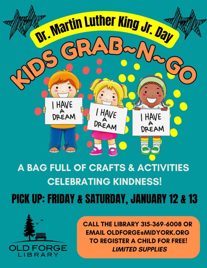 Kids Grab-N-Go MLK Day Old Forge Library