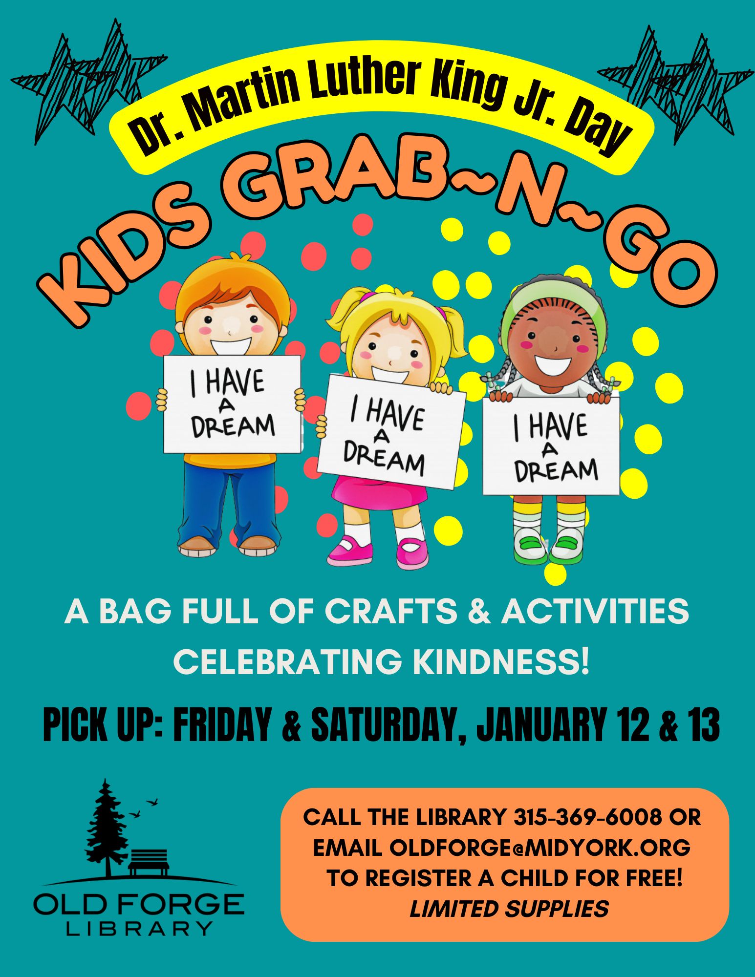 Kids Grab-N-Go MLK Day Old Forge Library