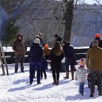 Visitors enjoy maple sugaring activities during The Farmers’ Museum’s annual Sugaring Off Sundays event in Cooperstown.