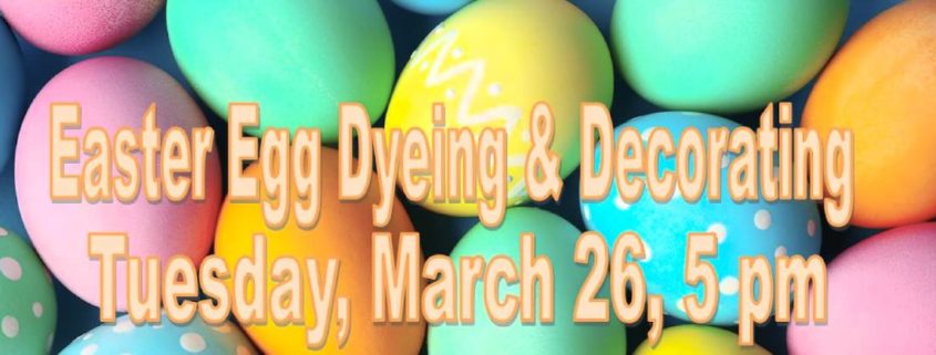 Egg Dying and Decorating at Old forge Library, Image from Old Forge Library