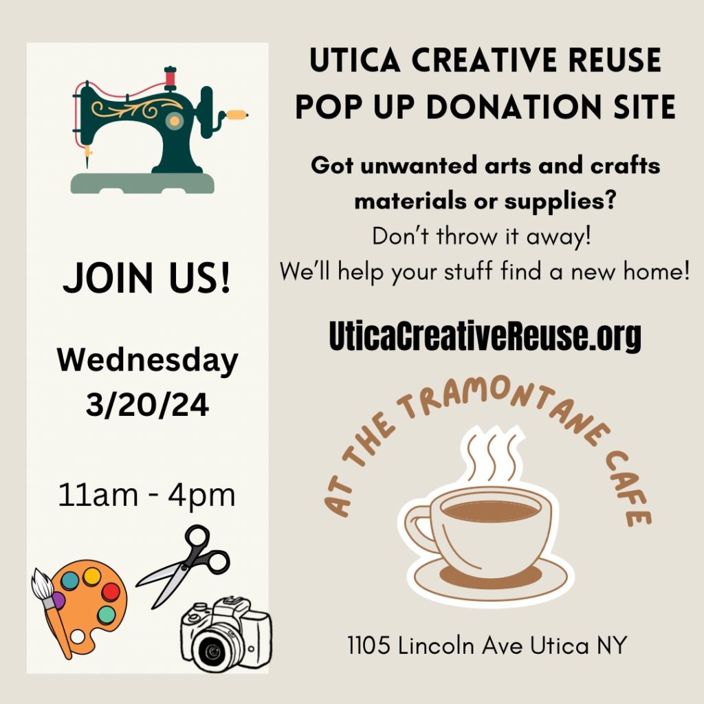 Utica Creative Reuse, Pop Up Donation Site