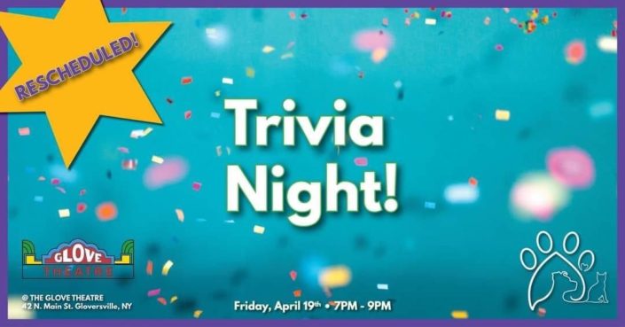 Trivia Night at the Glove Theatre on Friday, April 19.