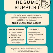 Resume Support at Canajoharie Library