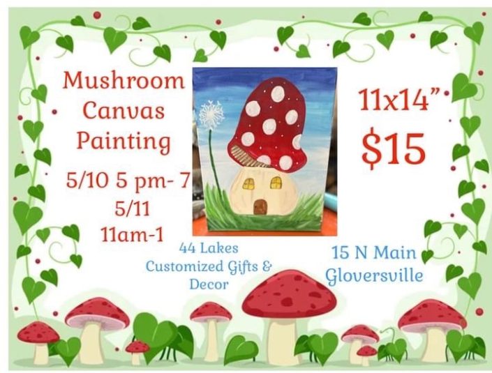 Mushroom Canvas Painting May 10-11