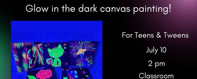 Adventures in the Dark: Glow in the Dark Canvas Painting