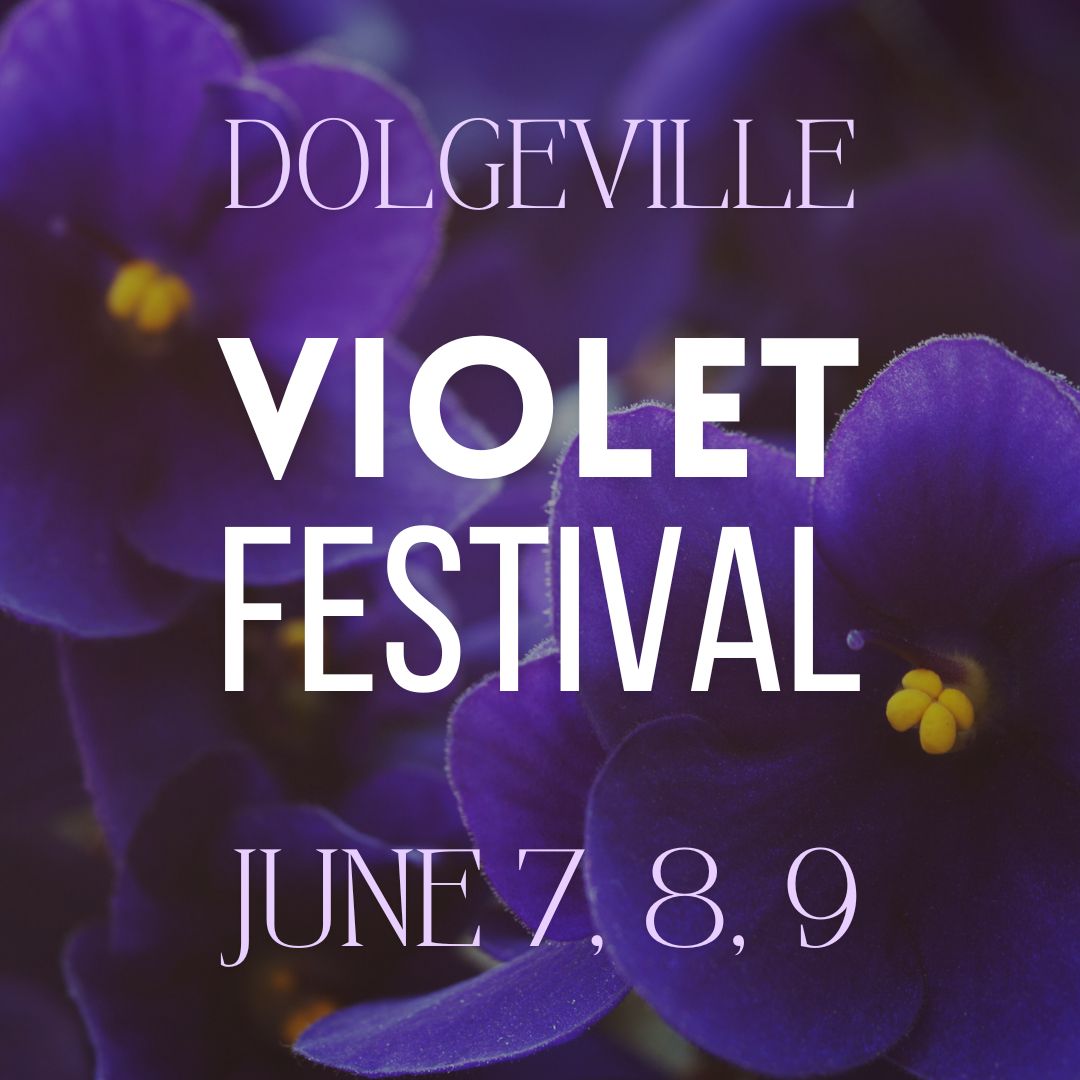 Dolgeville Violet Festival and 25th annual celebration June 7, 8, 9