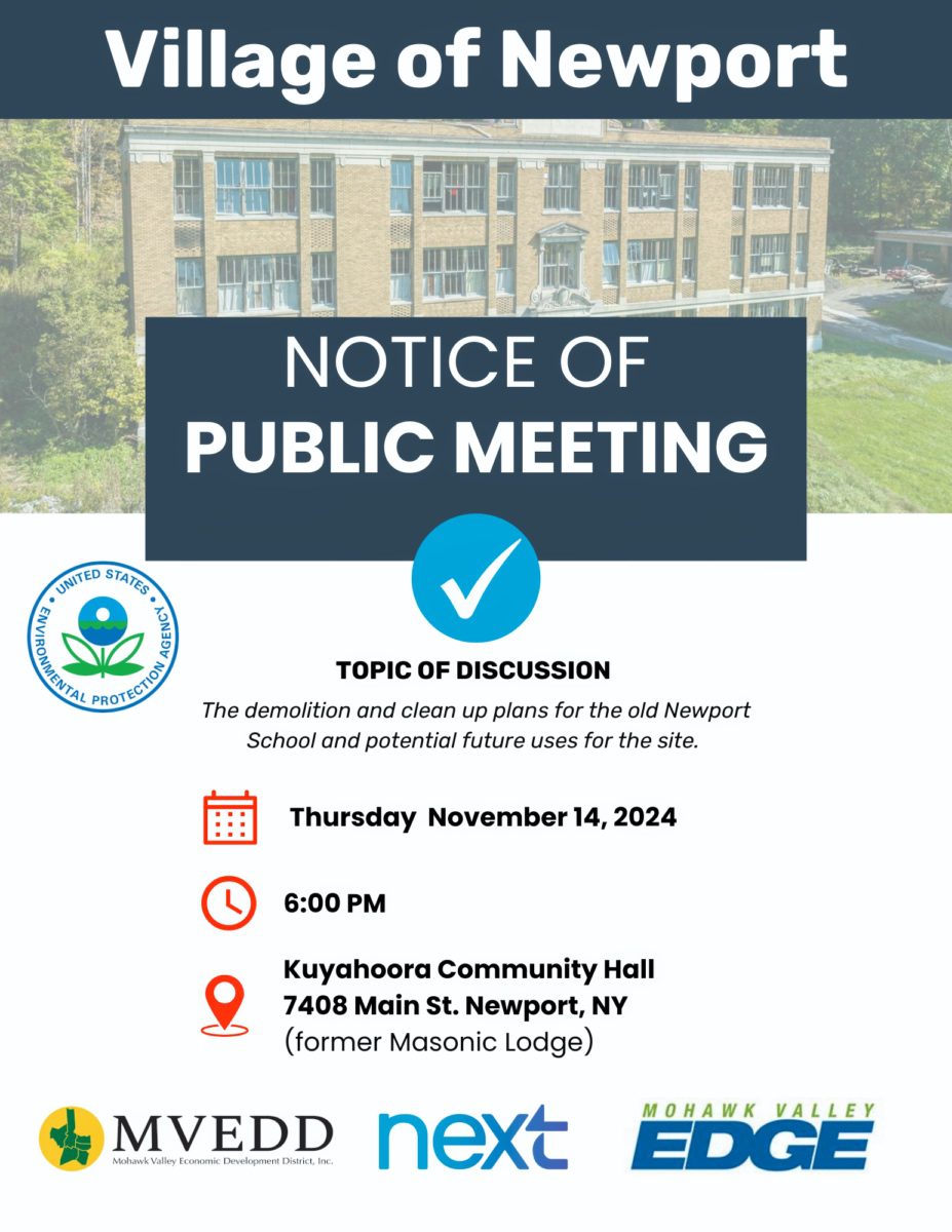 Village of Newport Public Meeting Notice, image by next
