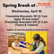 The Studio for Arts and Crafts Pottery Friendship Bracelets, image by The Studio for Arts and Crafts