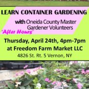 Learn Container Gardening with Oneida County Master Gardener Volunteers