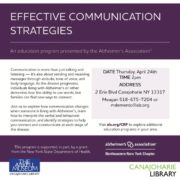 Effective Communication Strategies for Alzheimer's Program