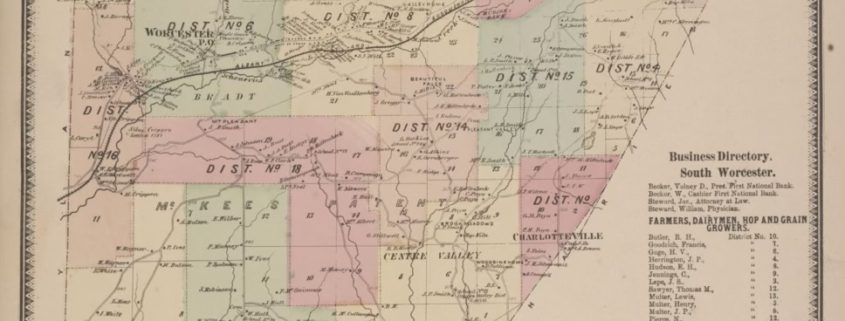 Map of South Worcester