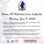 Rome NY Welcomes General Lafayete