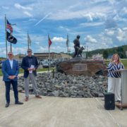 From left to right: Anthony Picente, Oneida County Executive; Jeremy Rich, Guardians of Freedom Committee Member; Michele Hummel, Executive Director, Herkimer Next, Inc.