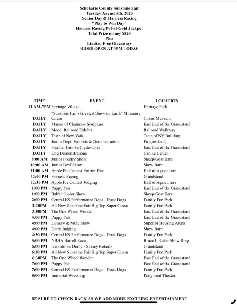 2025 Schoharie County Fair