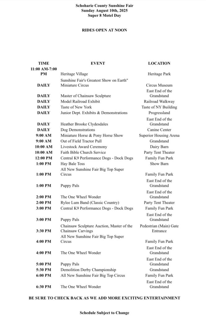 2025 Schoharie County Fair