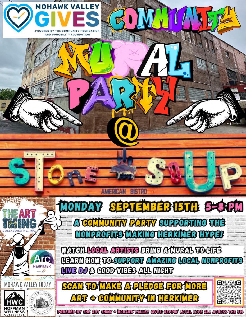 Community Mural and Mohawk Valley Gives Kickoff Party