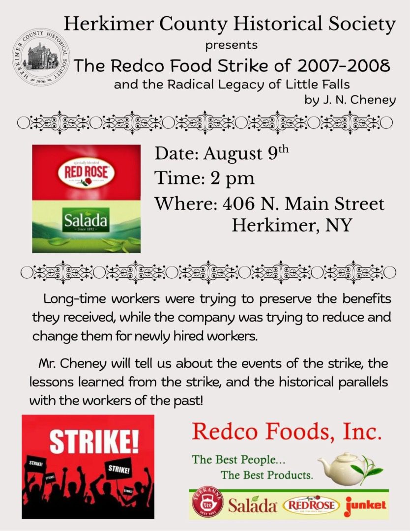 Herkimer County Historical Society Hosts Talk on the Redco Food Strike