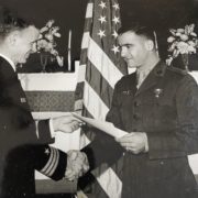 Captain Stephen R. Stegich, III, USMC (Ret) accepting award