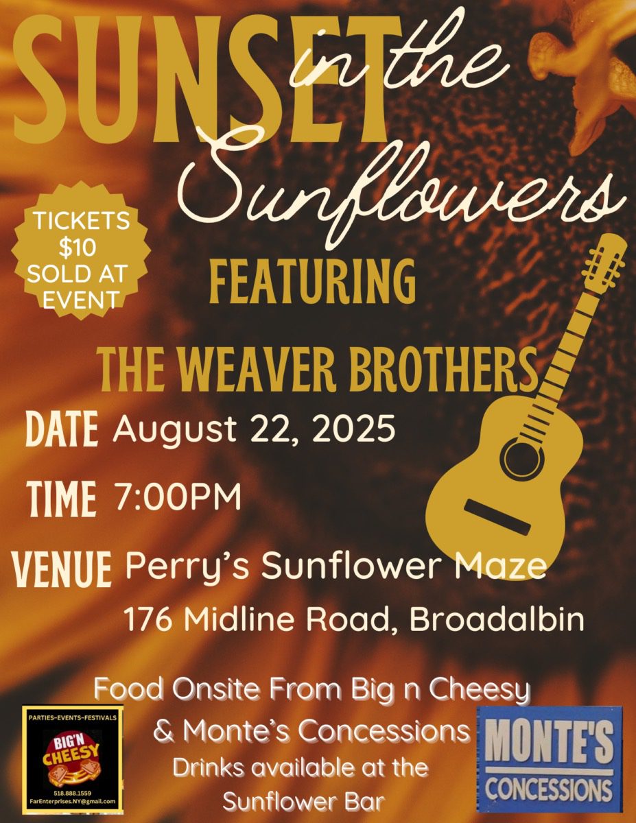 Sunset in the Sunflowers