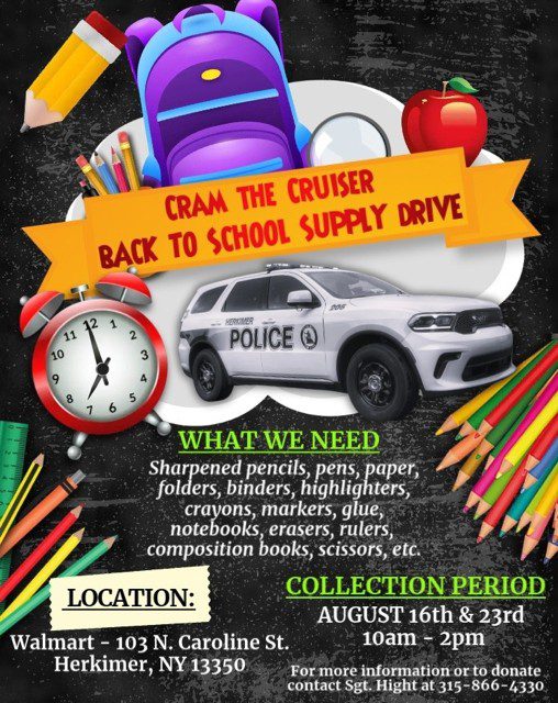 Cram the Cruiser Back to School Supply Drive