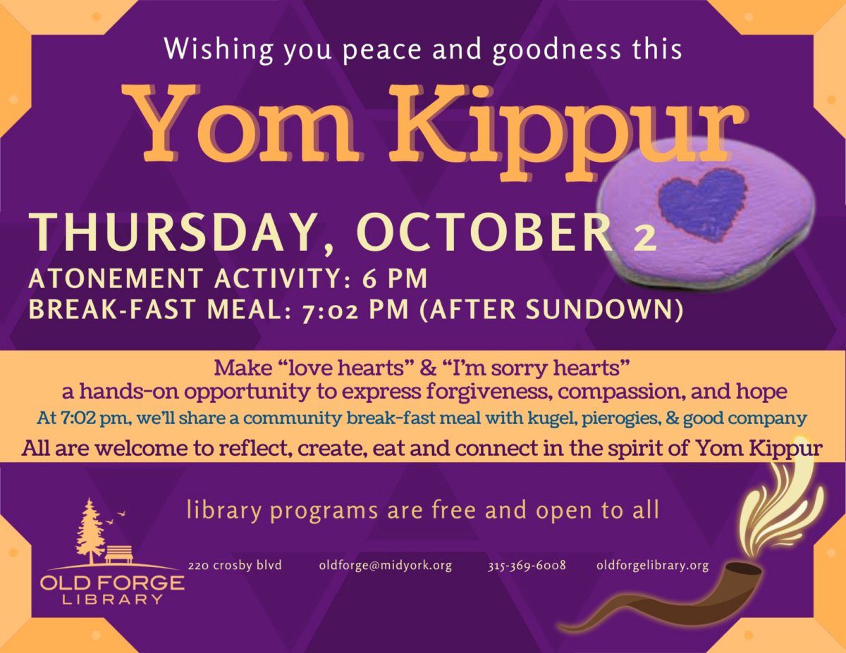 Observing Yom Kippur at the Old Forge Library