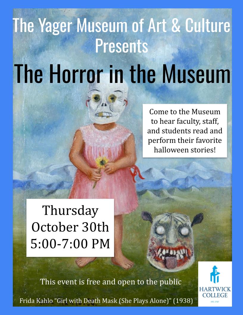Community Halloween Reading Program Returns to Hartwick College's Yager Museum