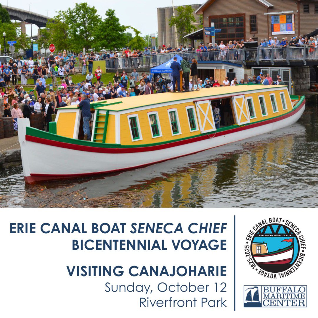 Bicentennial Voyage of the Erie Canal Boat Seneca Chief in Canajoharie