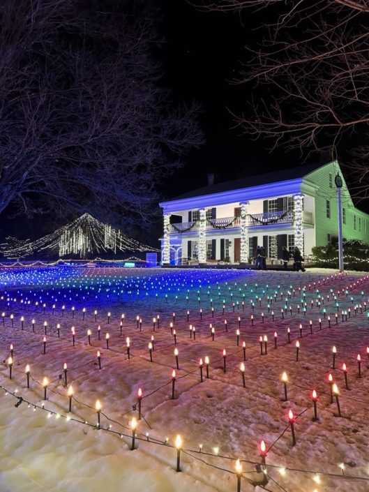 Glimmer Nights Holiday Light Show at Fenimore Farm and Country Village