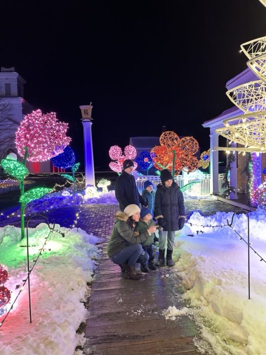 Glimmer Nights Holiday Light Show at Fenimore Farm and Country Village