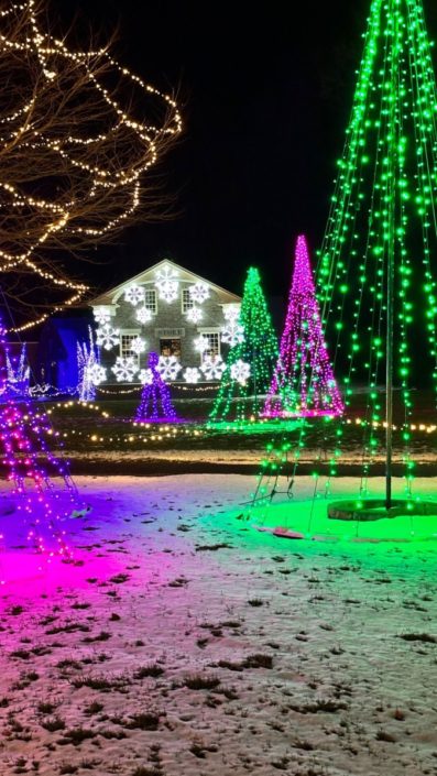 Glimmer Nights Holiday Light Show at Fenimore Farm and Country Village