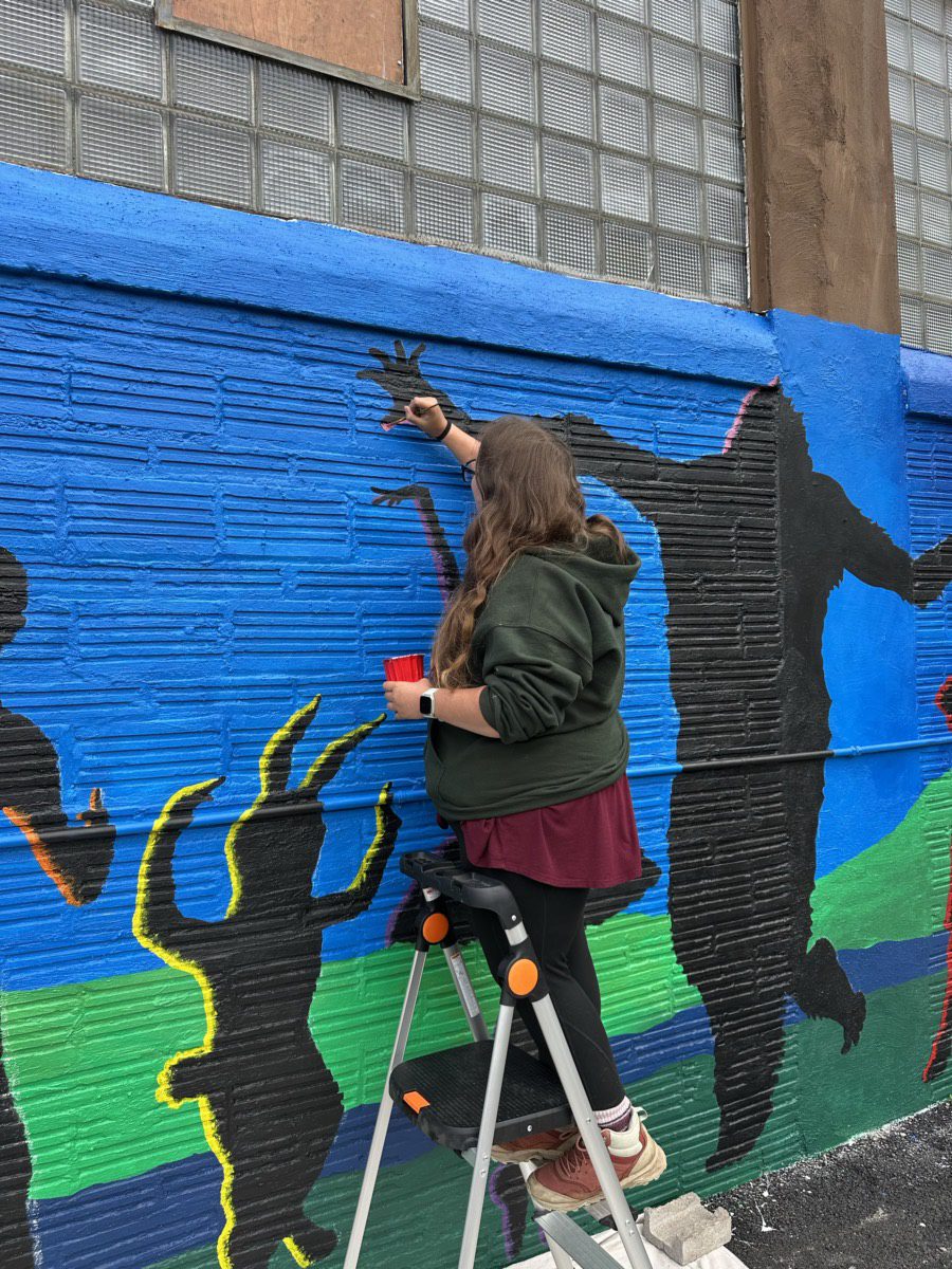 Carin Kent, The Caring Creator’s work at the Stone Soup American Bistro Mural with The Art Thing Collaborative