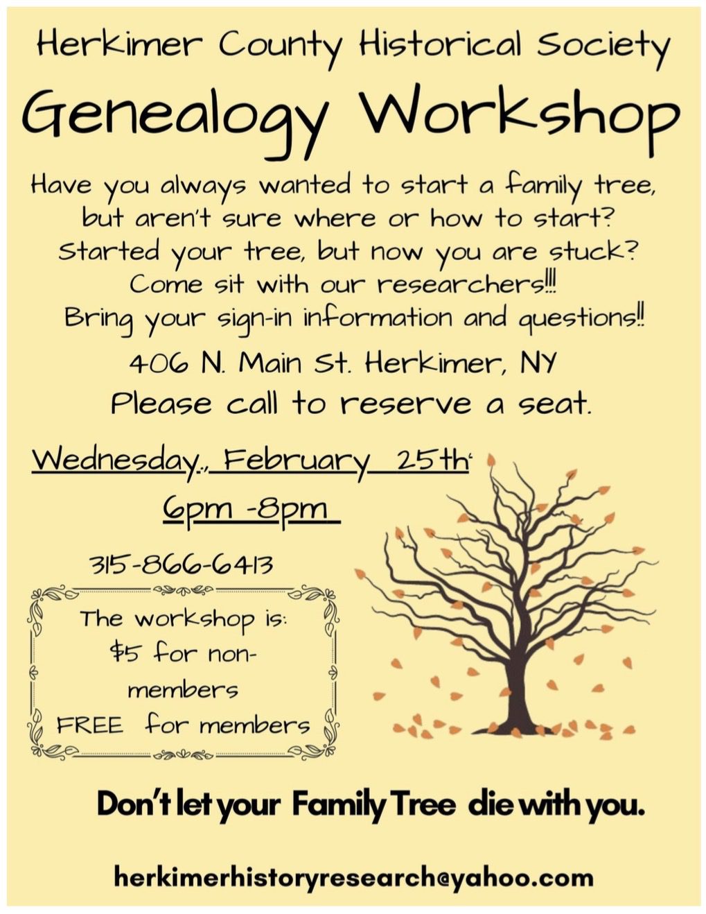 Genealogy Workshop: Explore your family tree!