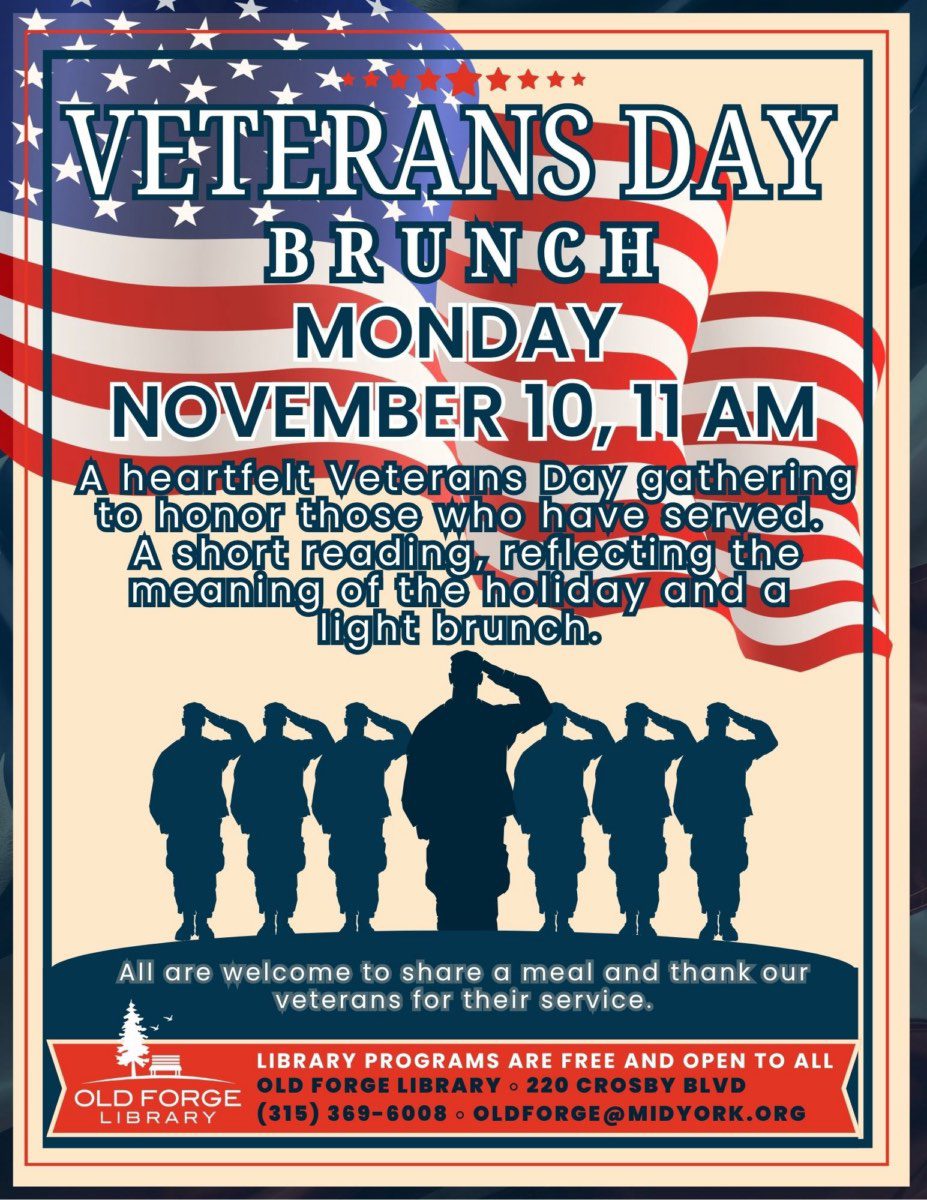 Community Veterans Day Brunch at the Old Forge Library