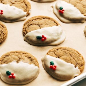Soft Gingerbread Cookies With Maple Glaze, recipe and Photo by Lindsay, Pinch of yum
