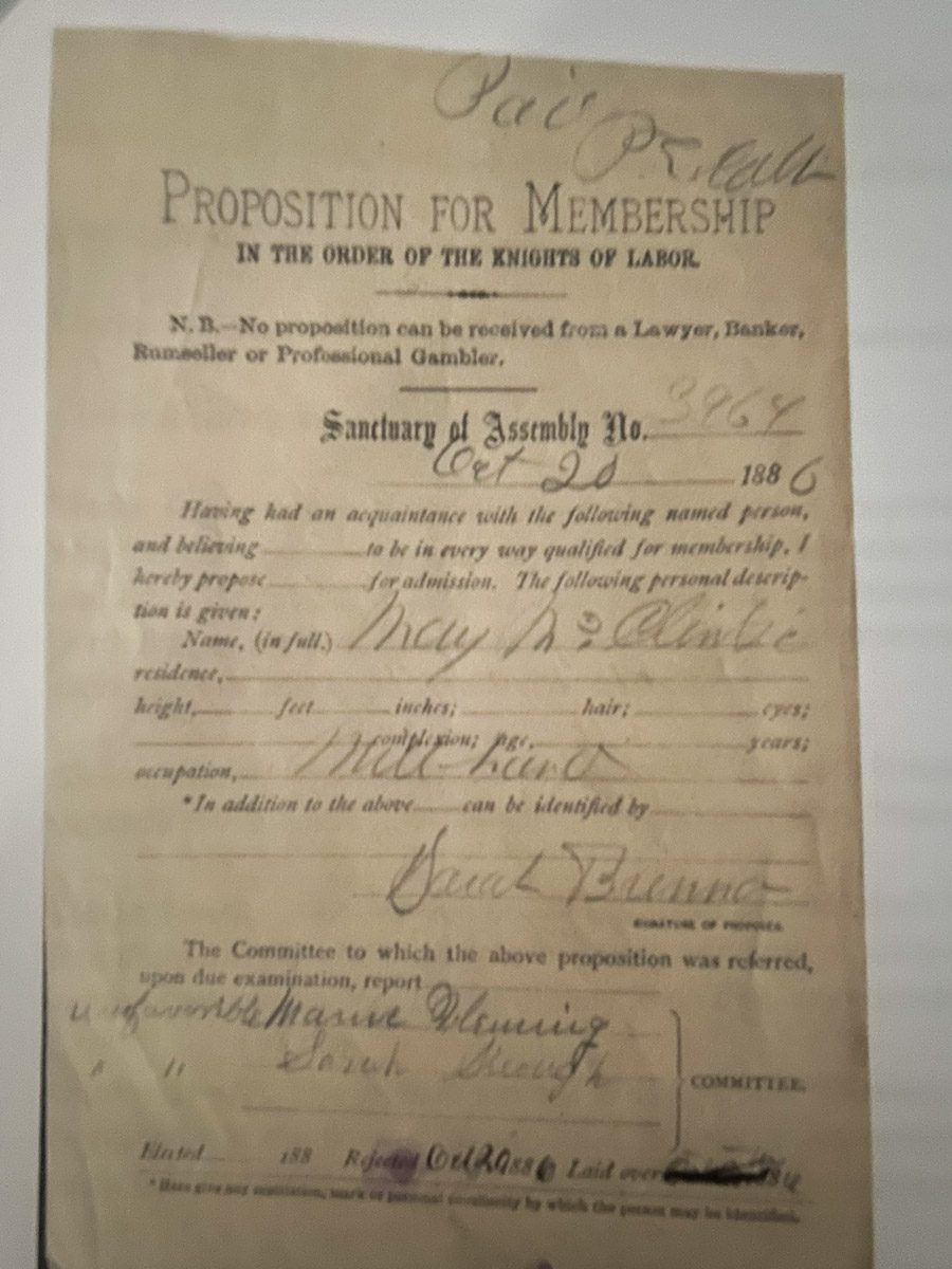 Proposition for membership for Mary McClintic. Mary was rejected. Proposition for membership for Mary McClintic. Mary was rejected.