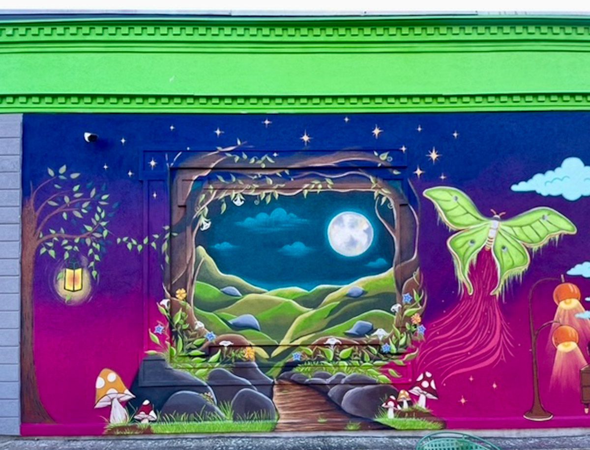 Moon portal at Utica Coffee, Utica, NY. Photo provided by Angela DeCarlis.